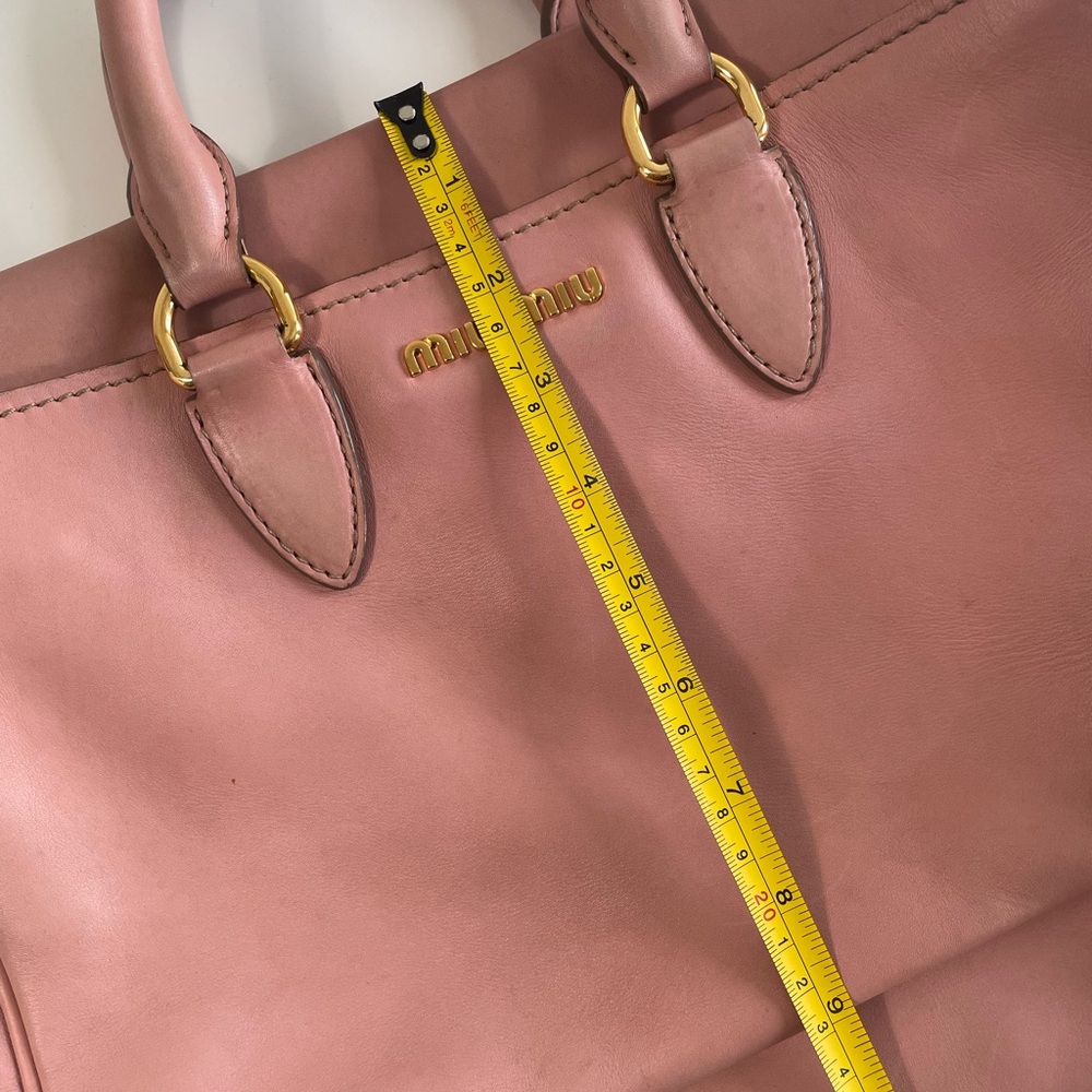 miu miu blush pink satchel bag | miu miu madras leather two way shoulder bag - Picture 14 of 14